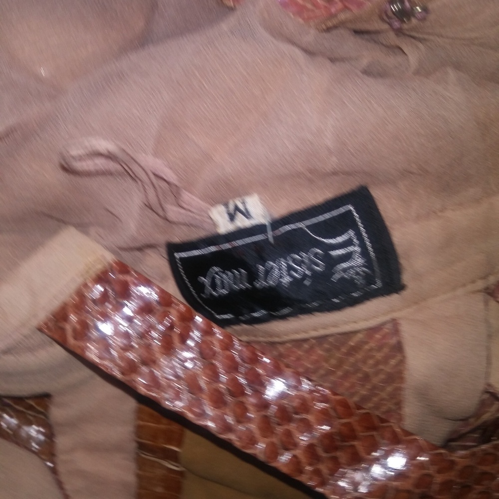 Super Slayer Tan/light pink sequined dress